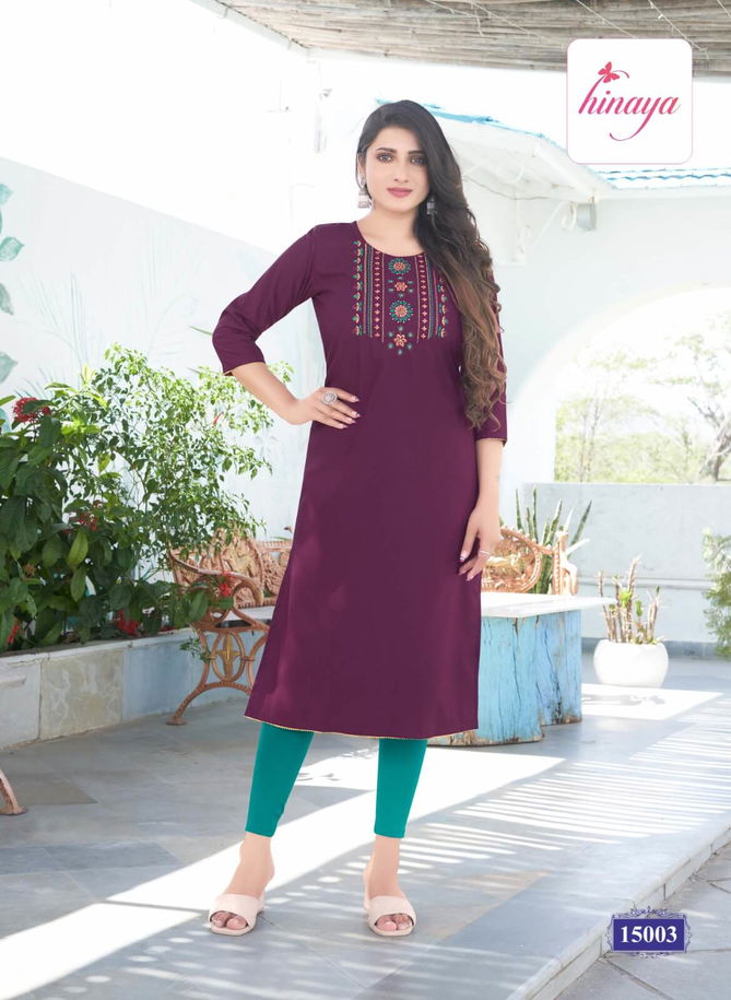 Kareena Vol 15 By Hinaya Designer Kurtis Catalog